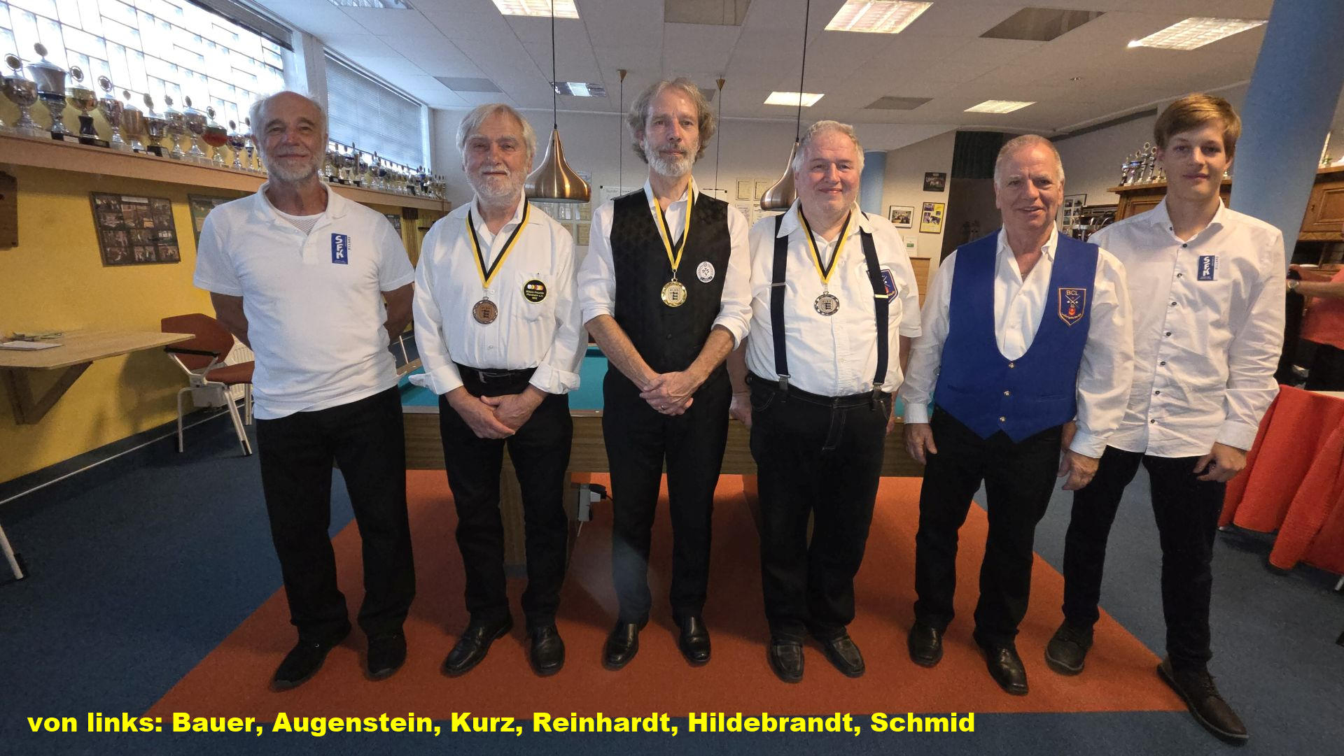 Teilnehmer beschriftet